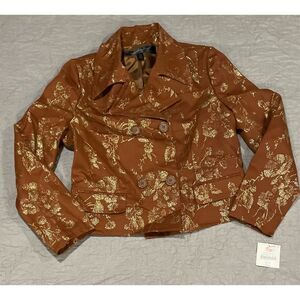 Apostrophe Brown and Gold Blazer Women’s 14 New